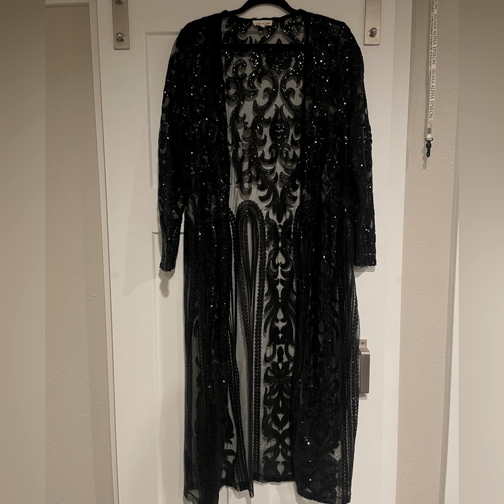 Black sparkling Duster